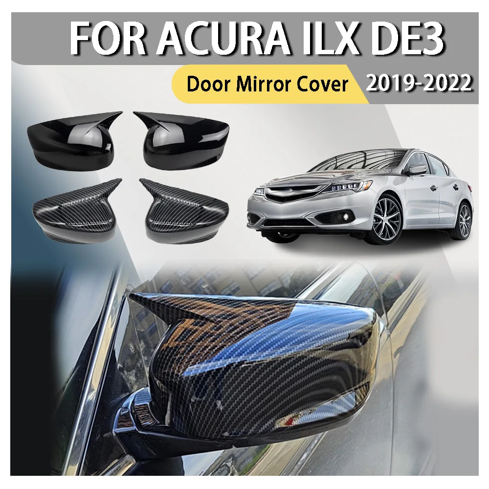 Car Upgrade Car Rearview Accessories Bull-Horn Door Mirror Cover For Acura ILX DE3 2019 2020 2021 2022 Car Decoration