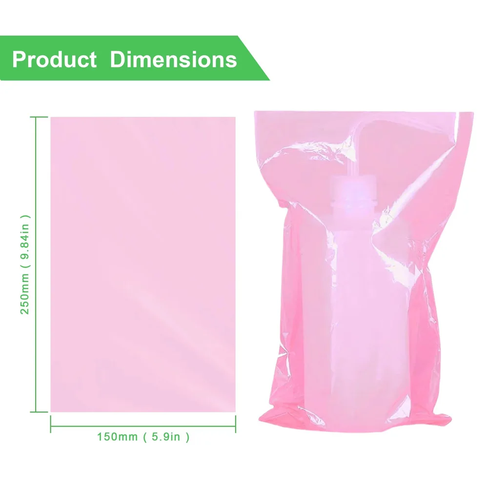 250 قطعة JCONLY الوشم غسل أكياس الزجاجات غسل الزجاجات يغطي زجاحة ضغط الأكمام أكياس نظيفة لحماية زجاجة الوشم الملحقات