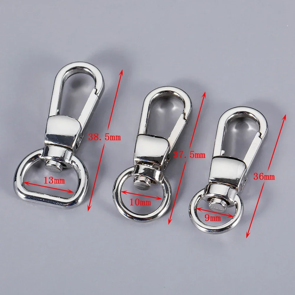 10pcs Lobster Clasp Buckle Keychian Mini Carabiners Outdoor Camping Hiking Buckles Alloy Spring Snap Hooks Keychains Tool Clips