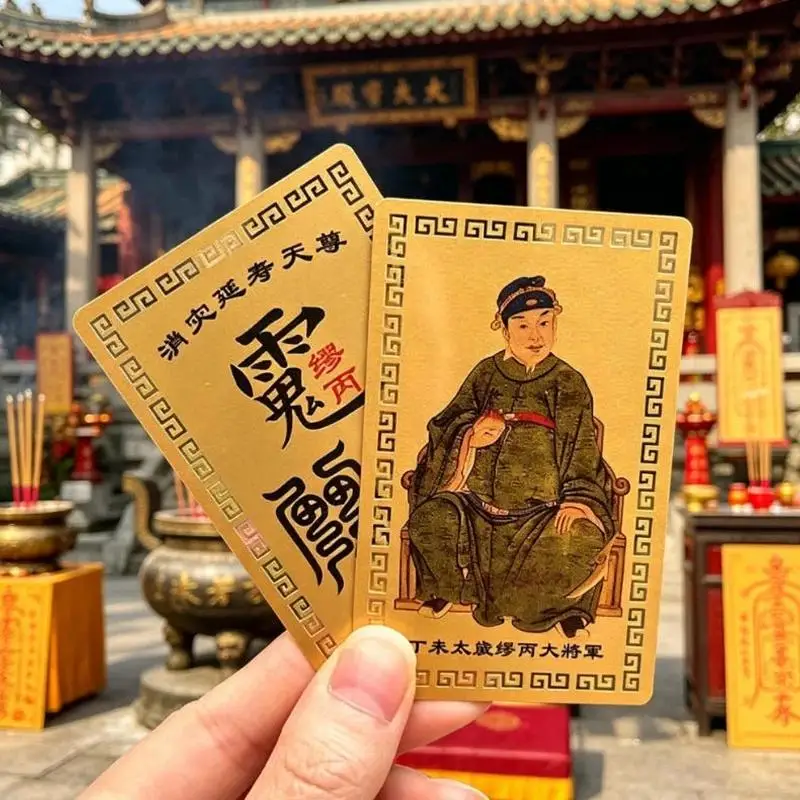 Protection Gift Safe Bring In Wealth And Treasure 2027 Tai Sui Card Feng Shui Prayer Gold Card Exorcism