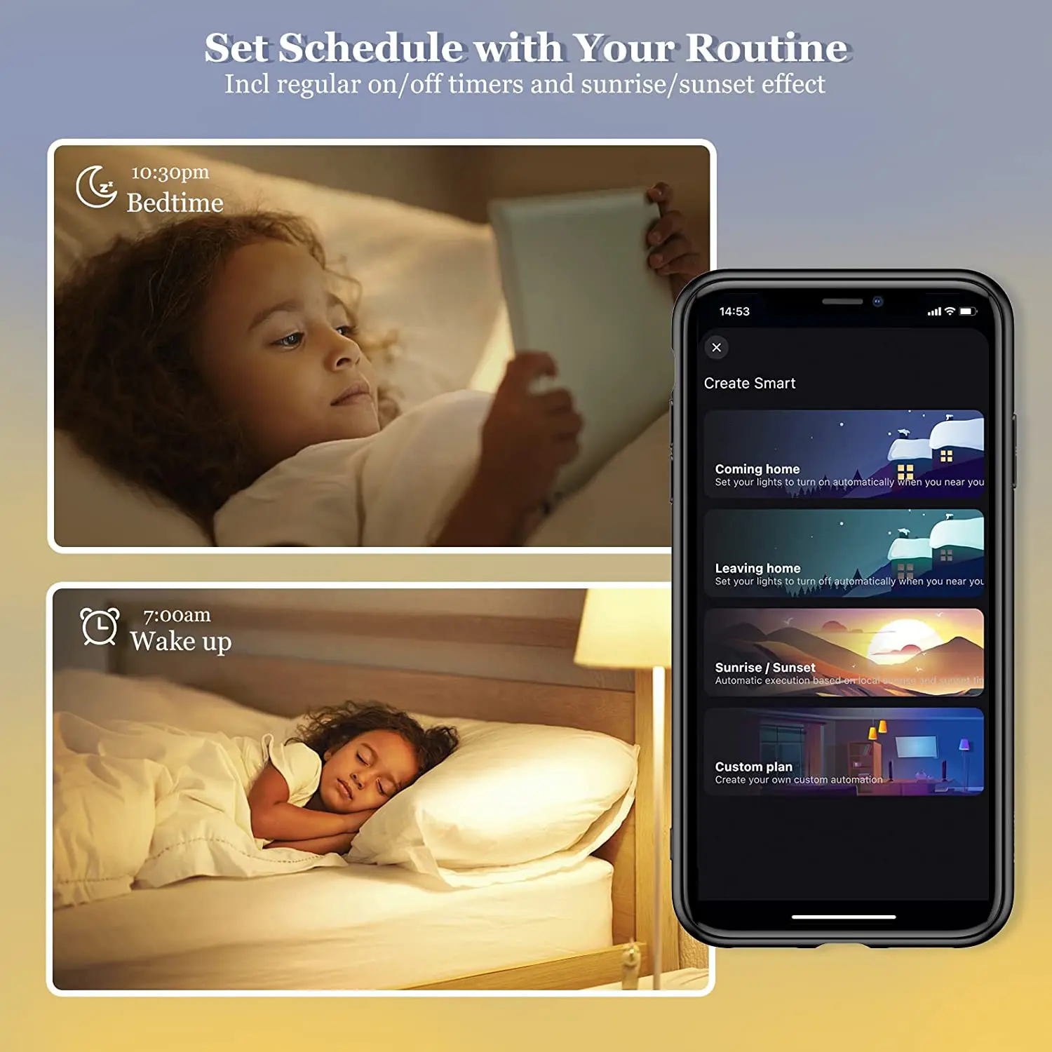 Smart Light Bulb Works with Alexa Google Home, WiFi & Bluetooth 5.0 APP Control, A19 E26 Color Changing LED Light Bulb, Dimmable