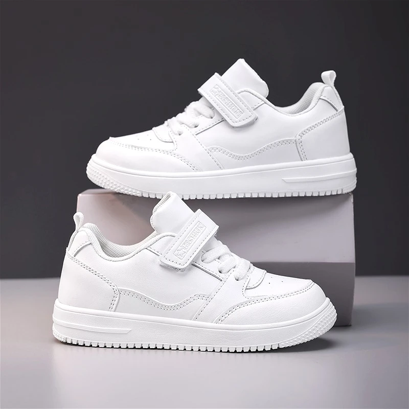 

Осенние детские кроссовки для мальчиков из искусственной кожи, модная классическая дышащая детская спортивная обувь, нескользящая школьная обувь роскошного дизайна для мальчиков