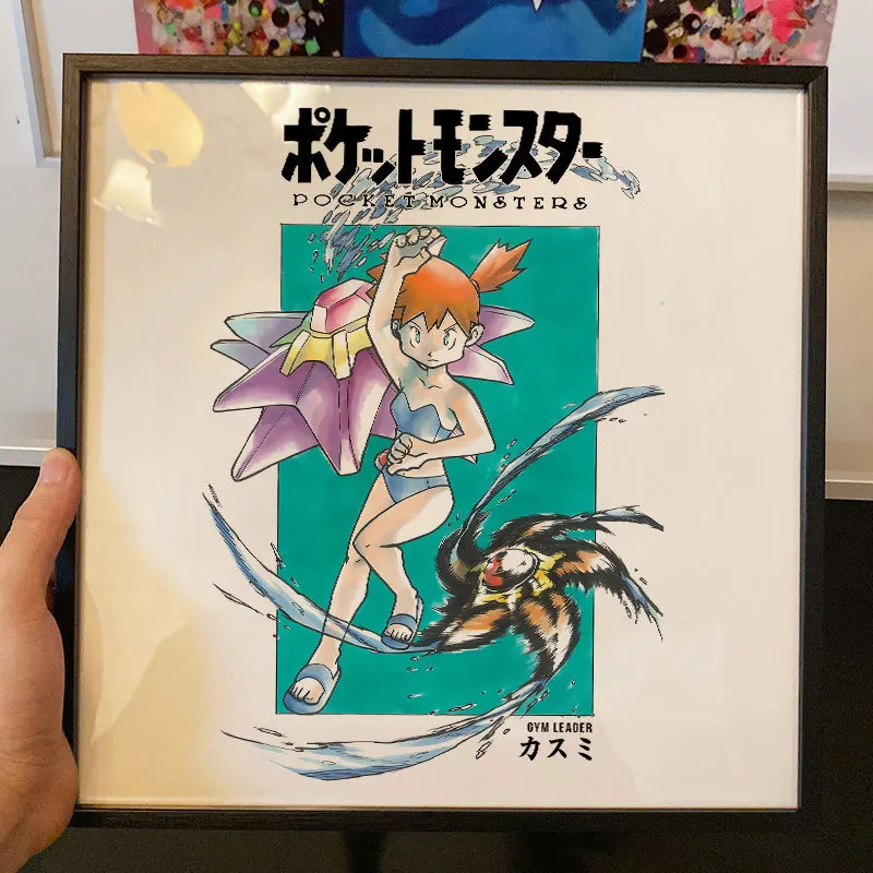 

Pokémon First Generation Pikachu Frameless Canvas Core Print Cartoon Anime Peripheral Decorative Wall Art Home Decor for Bedroom