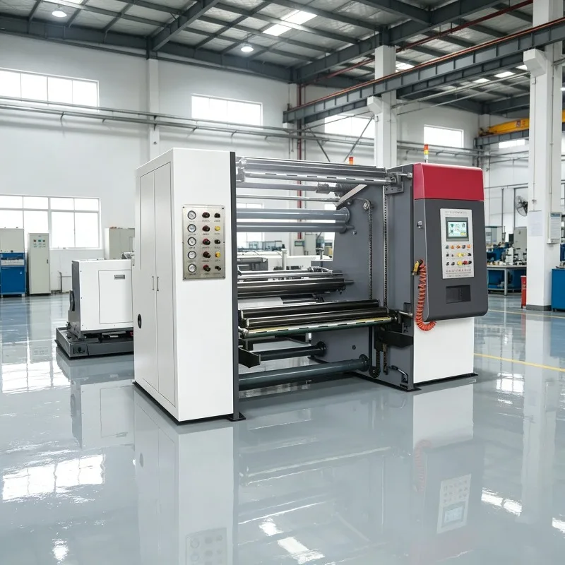 High Performance Thermal Cash Register Paper Roll Slitting Machine with Customized PLC Control System for Factory