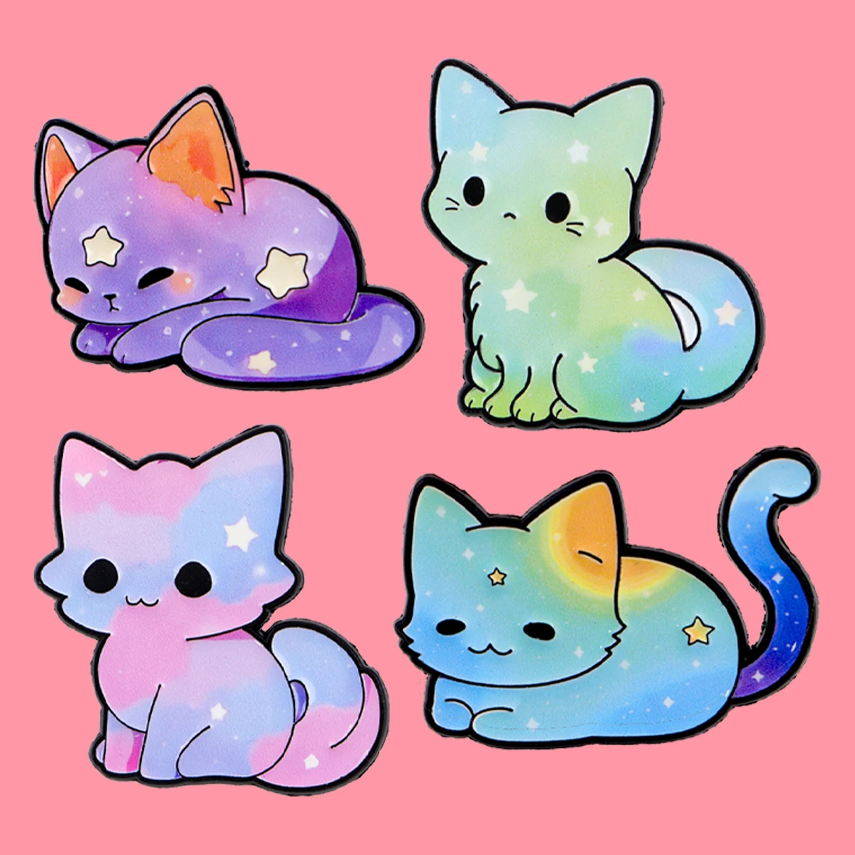 

Cartoon Rainbow Cats Enamel Pins Cute Animals Pin Badge on Backpack Lapel Brooch Costume Accessories Fashion Jewelry Kids Gifts