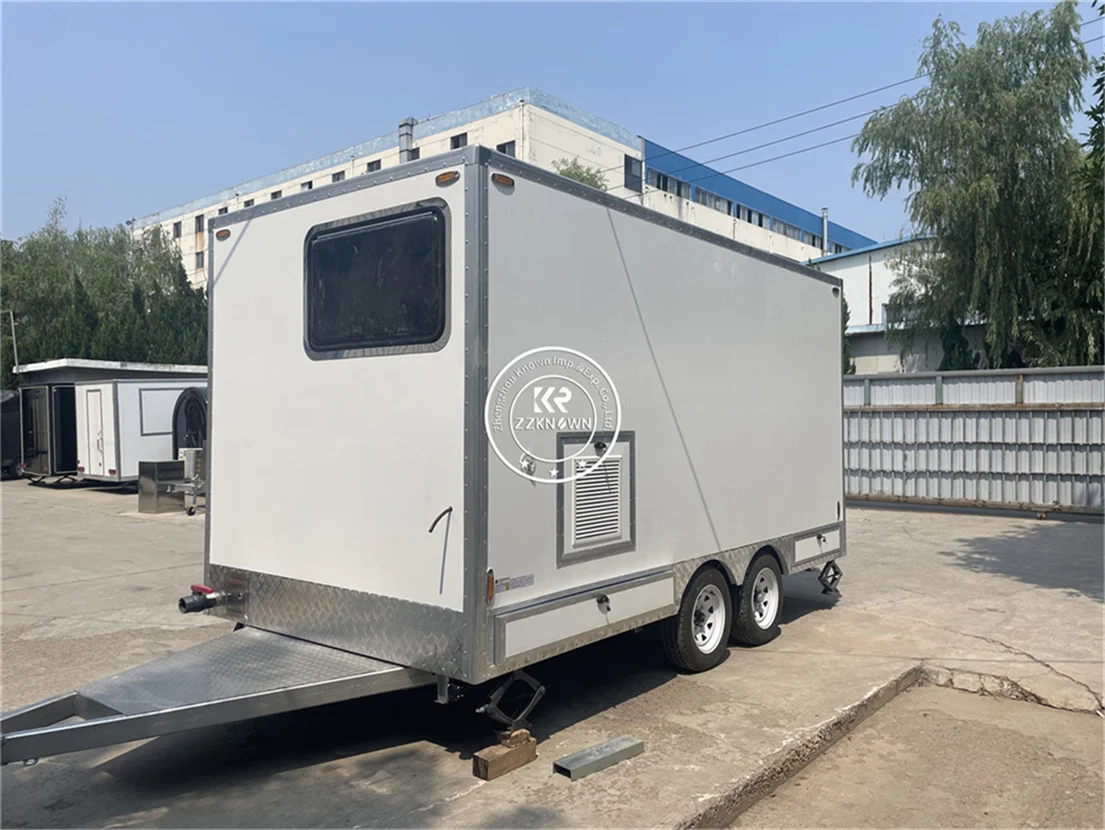 Mobile Office Trailer with bathroom Prefab Office Trailer On Wheels  Camper Trailer EXPANDABLE Mobile Cabin Container Tiny House