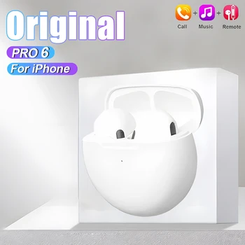 Original Air Pro 6 TWS Wireless Bluetooth Earphone Pods Earbuds Headphones Headset For Apple iPhone Xiaomi Android Earphones