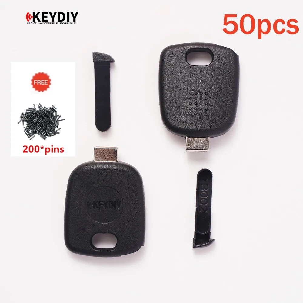 

50pcs Universal KEYDIY Transponder Car Key Fob Shell Case For KD VVDI Key Blade Key Head with Chip Holder free 1.6mm kd pins