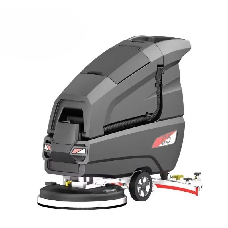 Airo 110V 220V Commercial Floor Scrubber Machine for Supermarket & Mall Walk-Behind Tile Floor Washer with High Capacity Battery