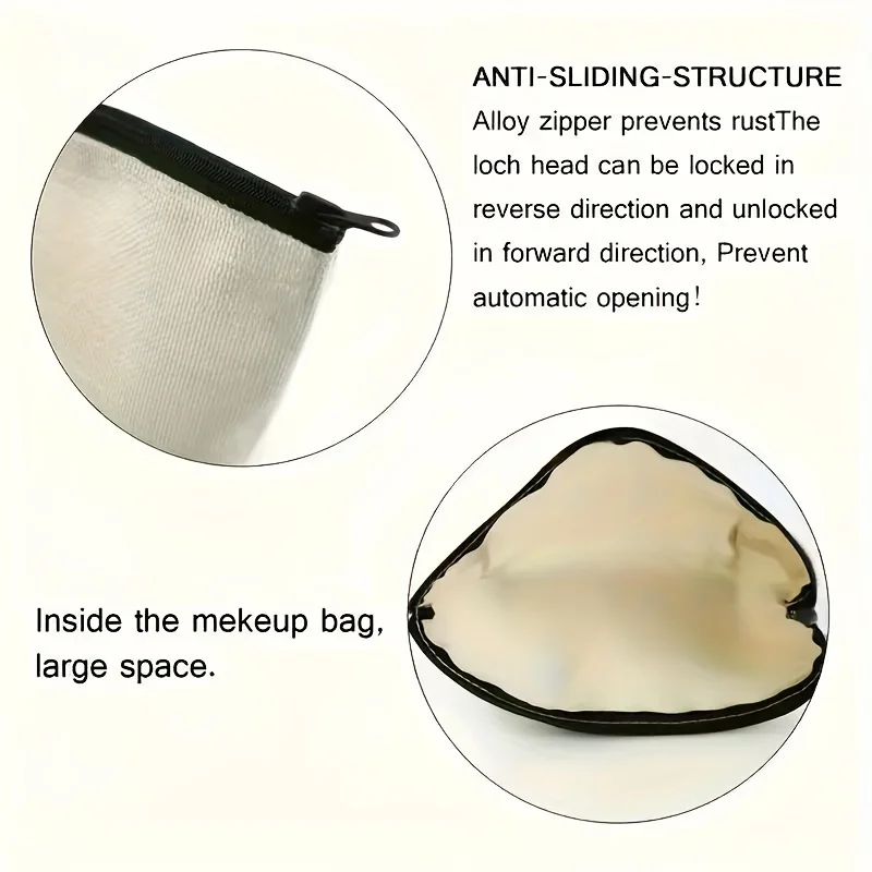 Zabawny wzór do szycia kosmetyczki - urocza, wielofunkcyjna kosmetyczka na zamek dla kobiet, torba do przechowywania biżuterii.