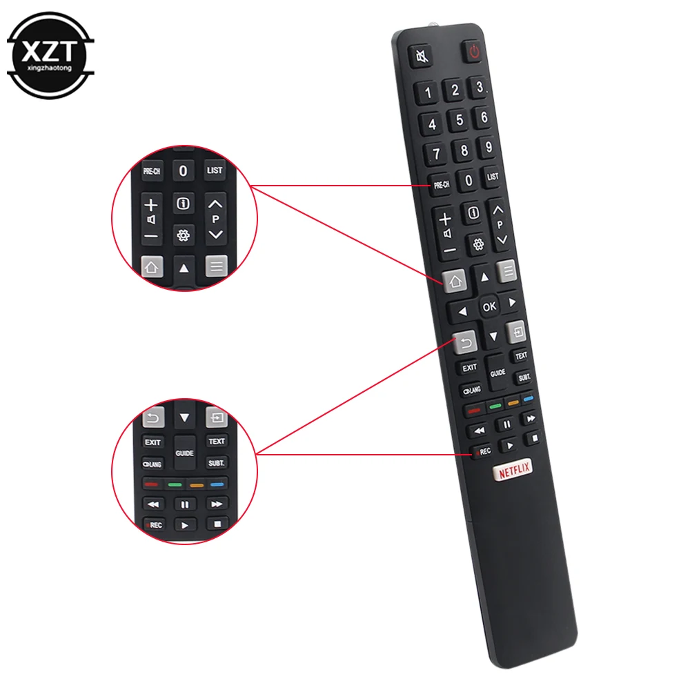 RC802N Remote Control for TCL Brand with REC Function NETFLIX Button Compatible for YUL1 RC802N YA12 RM-L1508