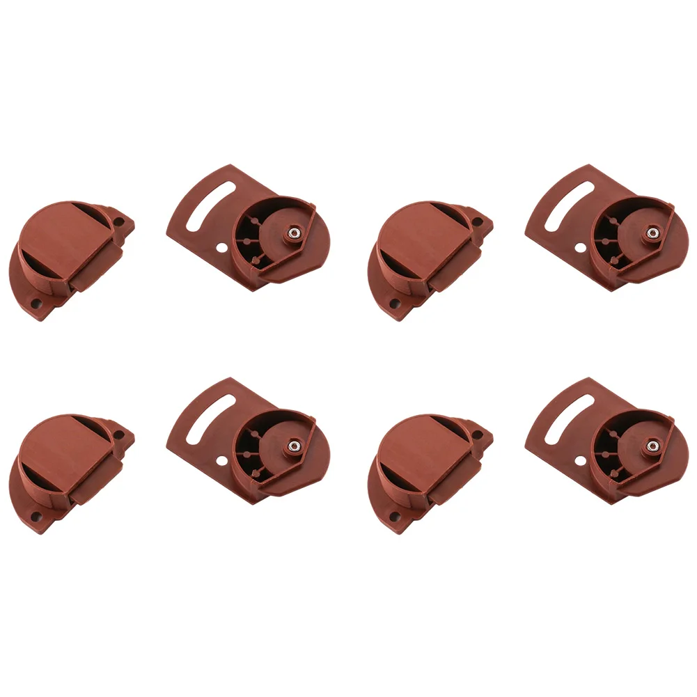 بكرات باب منزلق هادئة قابلة للتعديل، مجموعة من 4 عجلات من النايلون والحديد للخزانة والخزانة وأجهزة استخدام الأثاث #4