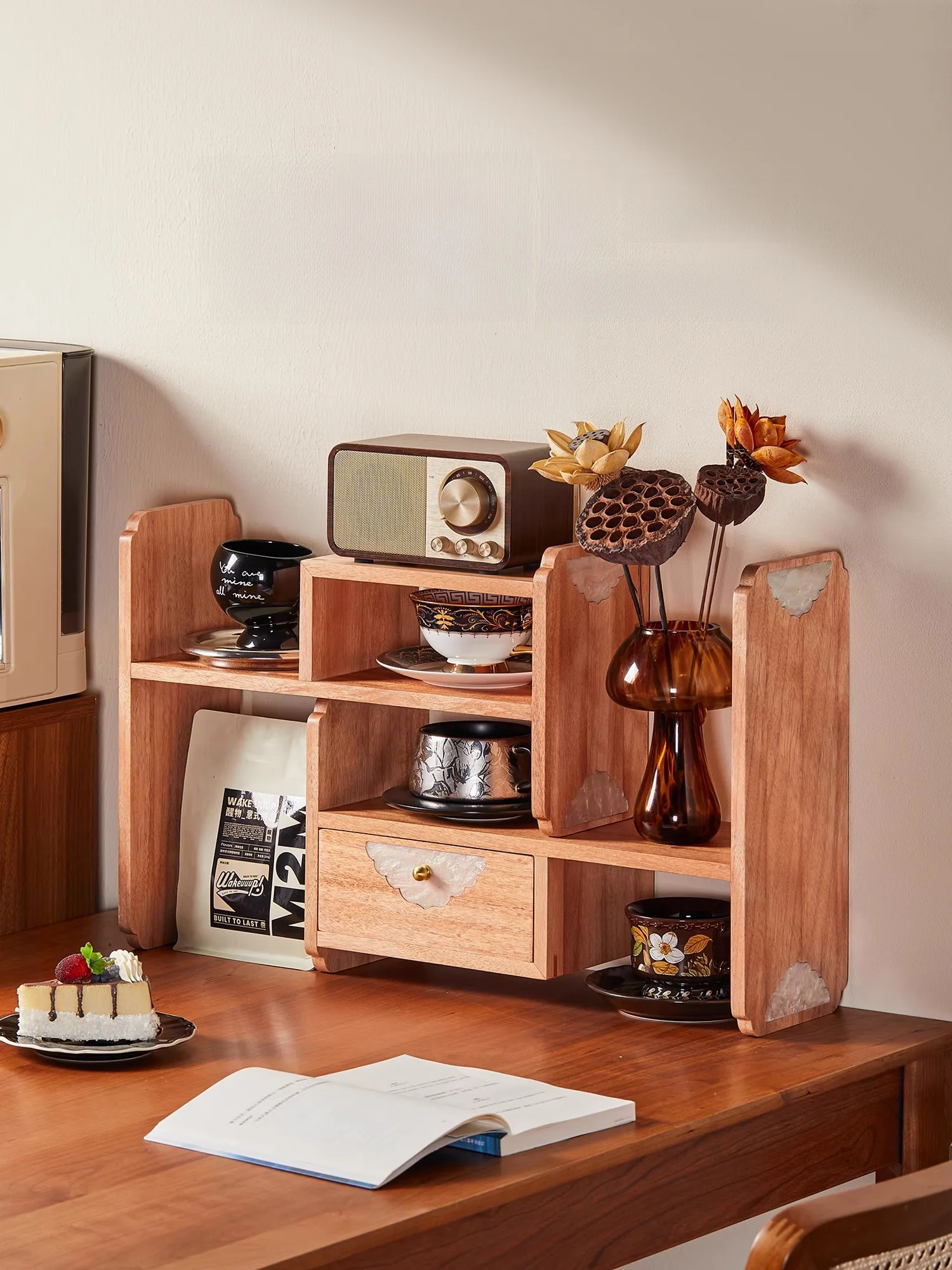 bainianshi-2026-new-home-use-wood-storage-rack-drawer-free-display-organizer-tea-water-room-arrangement-shelf-chinese-s