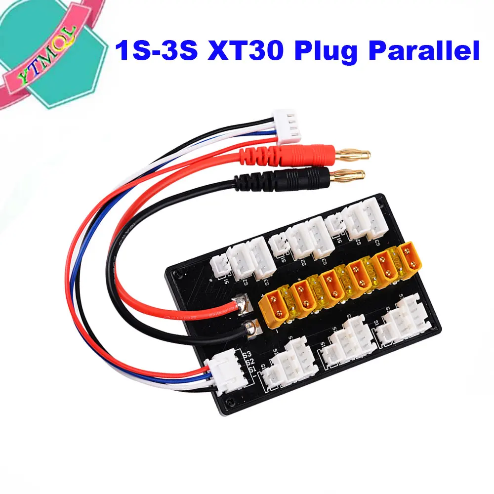 1Pcs 1S-3S XT30 Plug Lipo Parallel Charging Board Parallel 6 Batteries Charger Plate for IMAX B6 B6AC B8 6 in1 RC FPV Quadcopter
