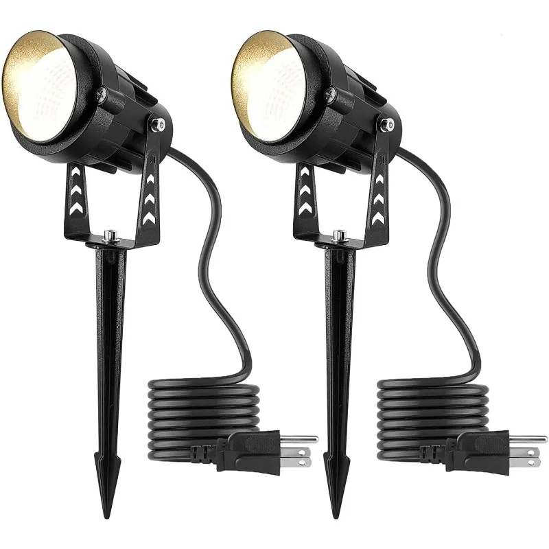 

Warm White Spot Lights Outdoor, 12W 3000K Landscape Spot Lights, IP65 Waterproof Garden Lighting, Metal Case COB LED Lights for