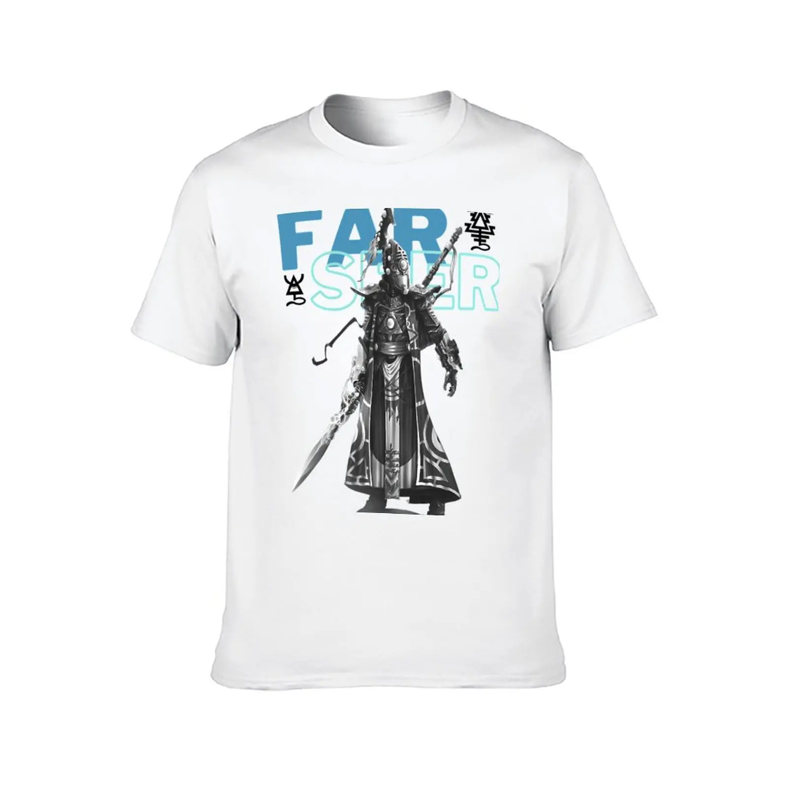 Eldar Aeldari Farseer Space Elf White Blue Gray T-Shirt kawaii clothes korean fashion plain black t shirts men