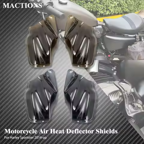 Motorcycle Air Heat Deflector Shield Saddle Cover For Harley Sportster XL1200 883 Iron Forty Eight SuperLow 14-Up ABS Reflective