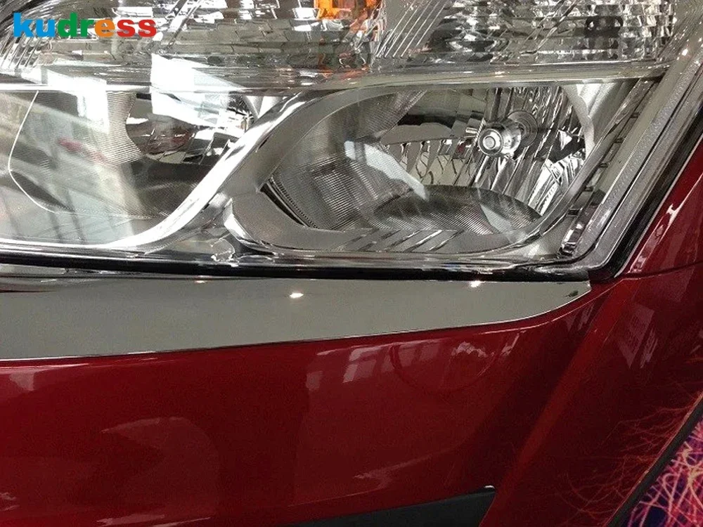 For Chevrolet Trax 2014 2015 2016 Chrome Front Headlight Eyebrow Cover Trim Head Light Lamp Eyelid Strip Car Accessories