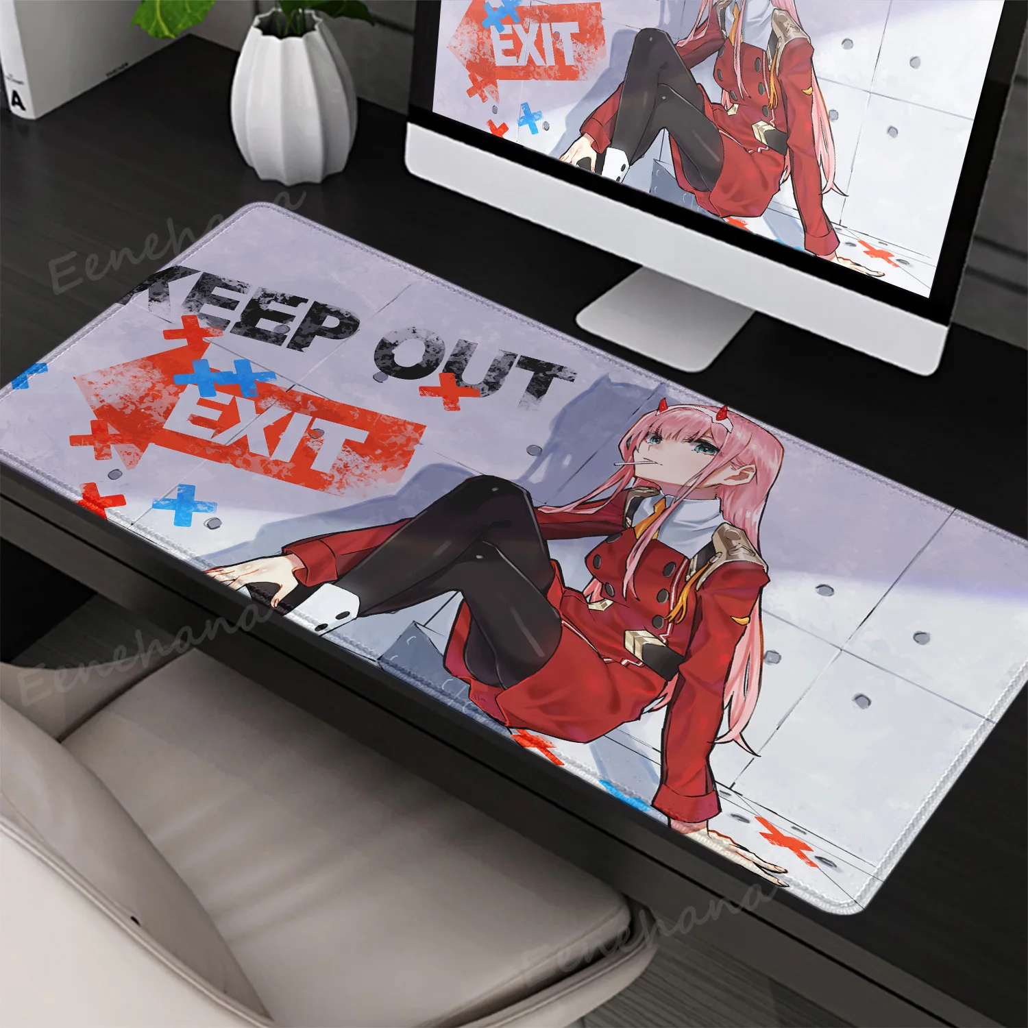 Large Anime Mouse Pad Darling in the FranXX 02 Gaming Mousepad Big Mouse Mat Zero Two Accessory HD Print Keyboard Pads Desm Mat