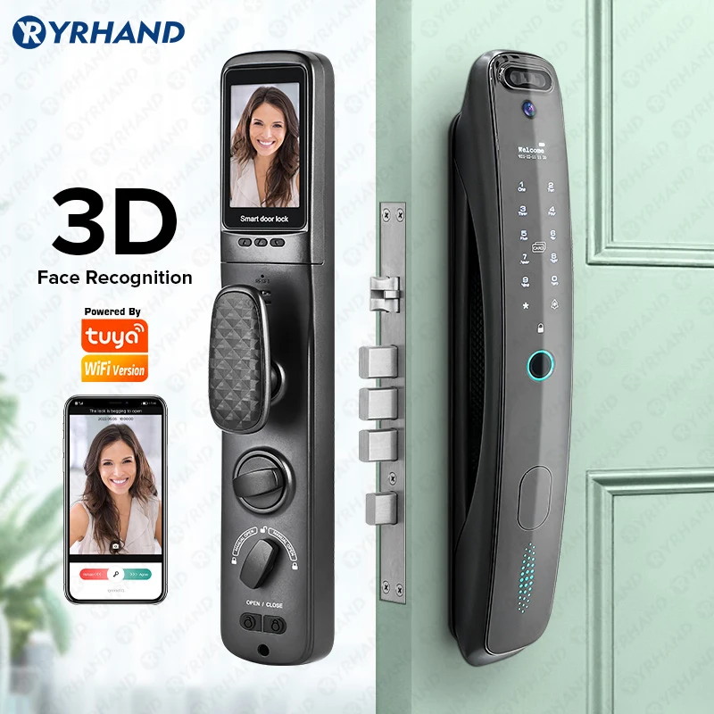 3D biometric security camera, smart password door lock, electronic,unlocking application, fingerprint smart door lock