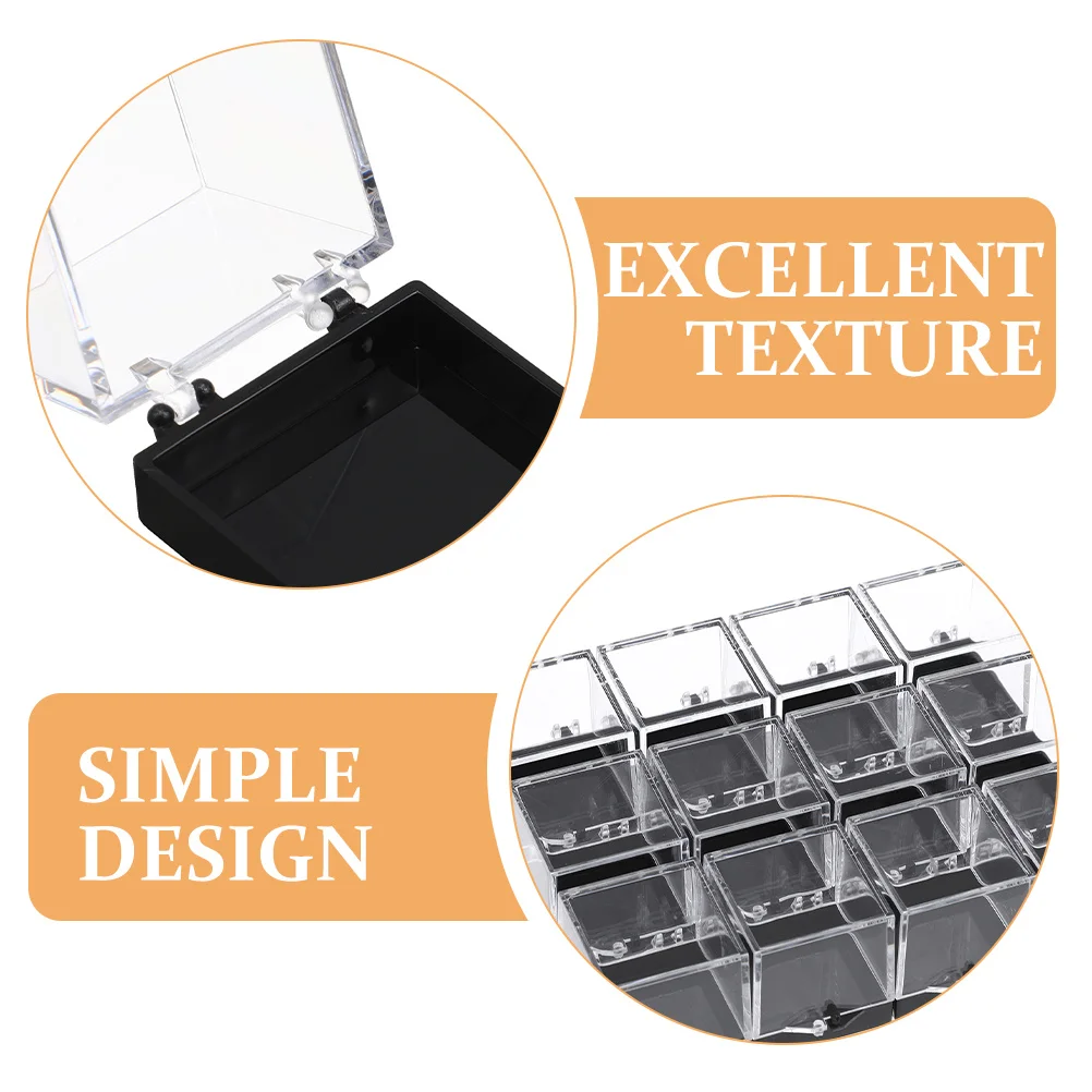 

4Pcs Transparent Mineral Specimen Boxes Display Storage Case Clear Organizer Box Mineral Specimen Box Display Case