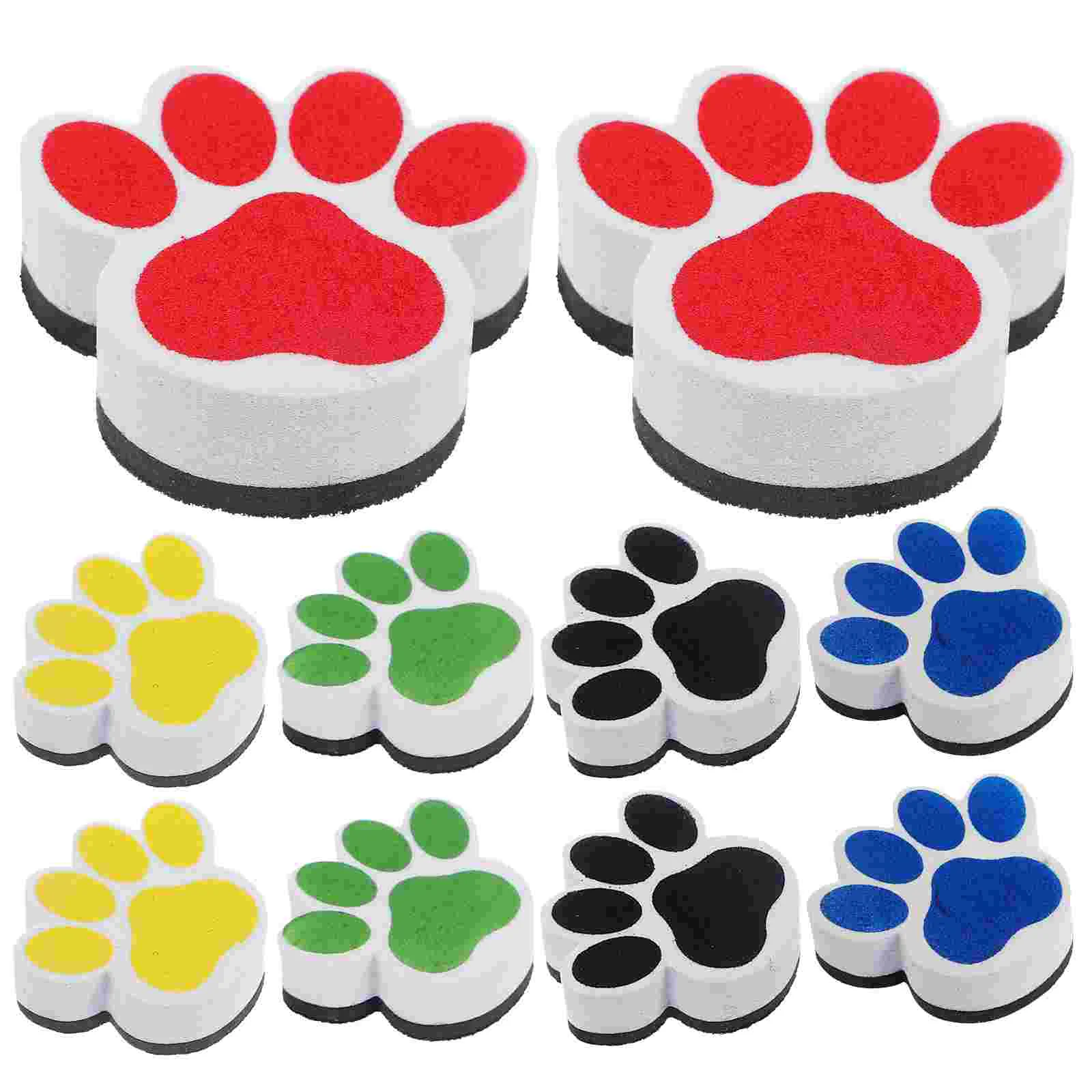 

10 Pcs Cartoon Whiteboard Eraser Fridge Magnets Erasers Pen Eva Chalkboard for Kids Classroom Supplies Office Erasable