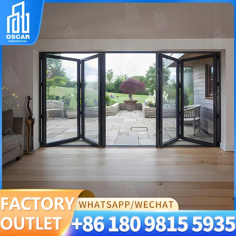 

Customizable UK Factorymade Multifunctional Folding Panel Door Ideal for Commercial Spaces Bifold Door