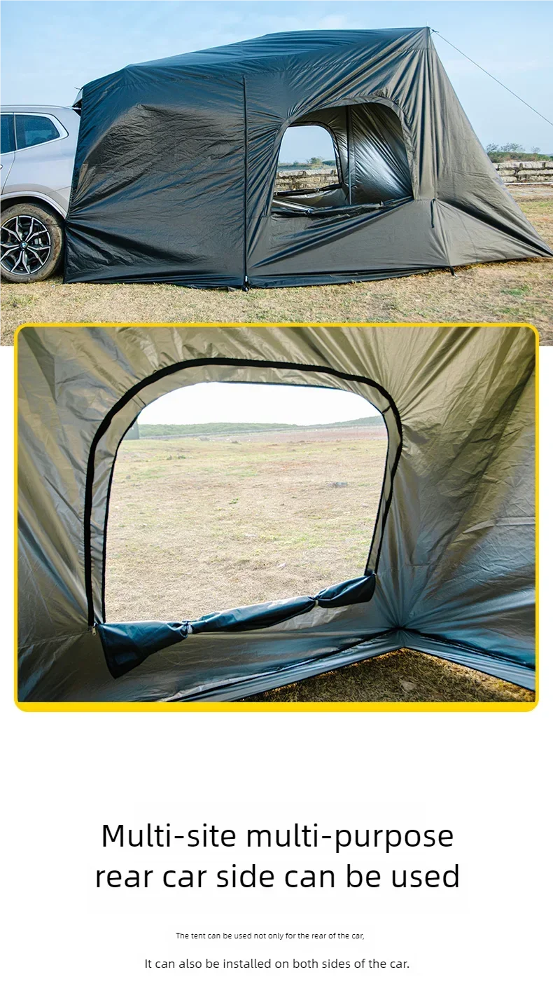 Universelles SUV-Campingzelt mit Geräumigem Vordach Wasserdichtes Autozelt Einfacher Aufbau für Backpacking Reisen Outdoor Auto-Heckzelt – Detail 4