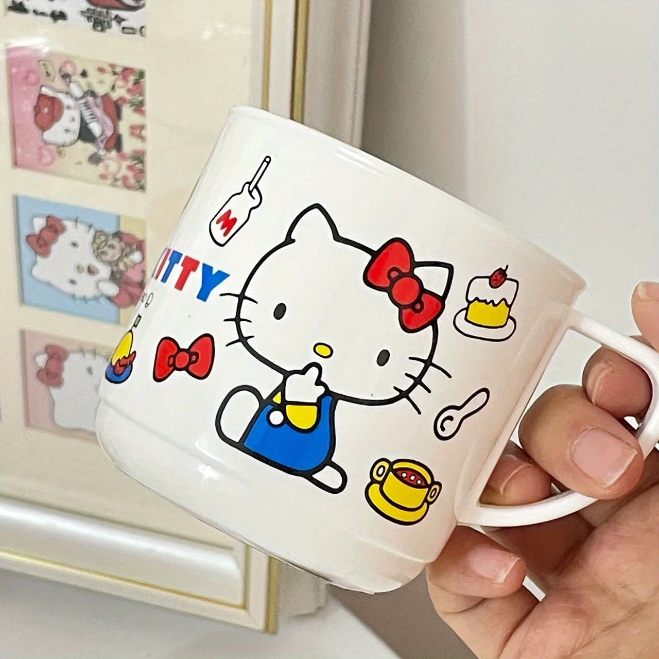 

240ML Kawaii Sanrio Hello Kitty Melody Gargle Cup Cartoon Wash Cup Drink Water Cup All-purpose Mugs for Women Household Gift