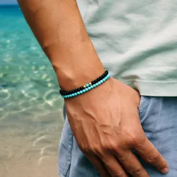 New Fashion Men Bracelet Set Natural 4mm Small Tiger Eyes Seed Beads Braslet Meditation Healing Braclet Camping Riding Pulseria