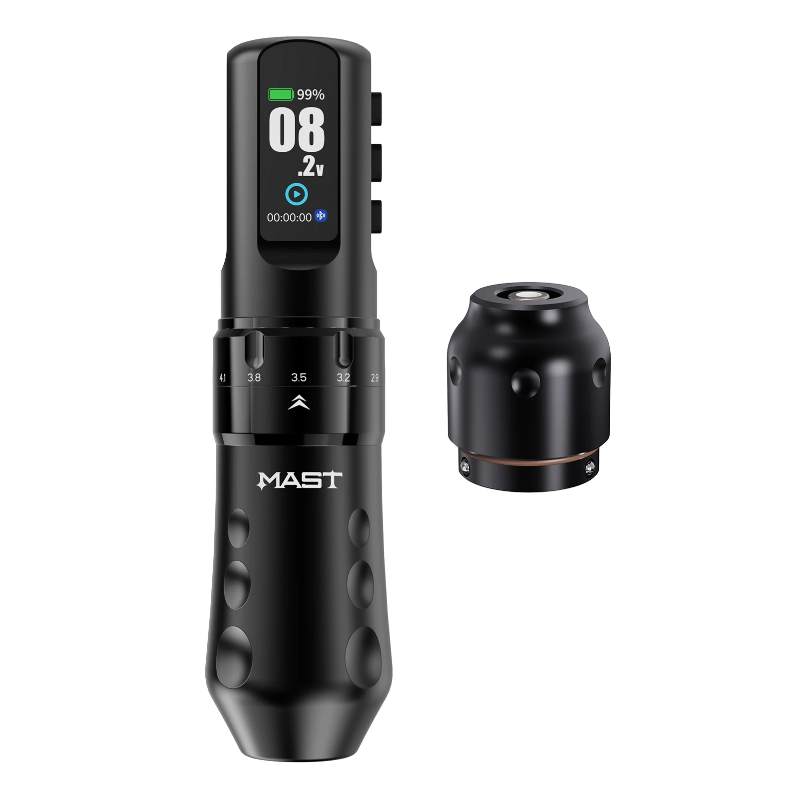 Mast Flip 4 Pro Volledige Draadloze Tatoeëerkit 7 Slagen (2,5-4,5 mm) 2 Batterijen 2000 mAh voor Lijnwerk Schaduw en Kleuring Tatoeëerspullen