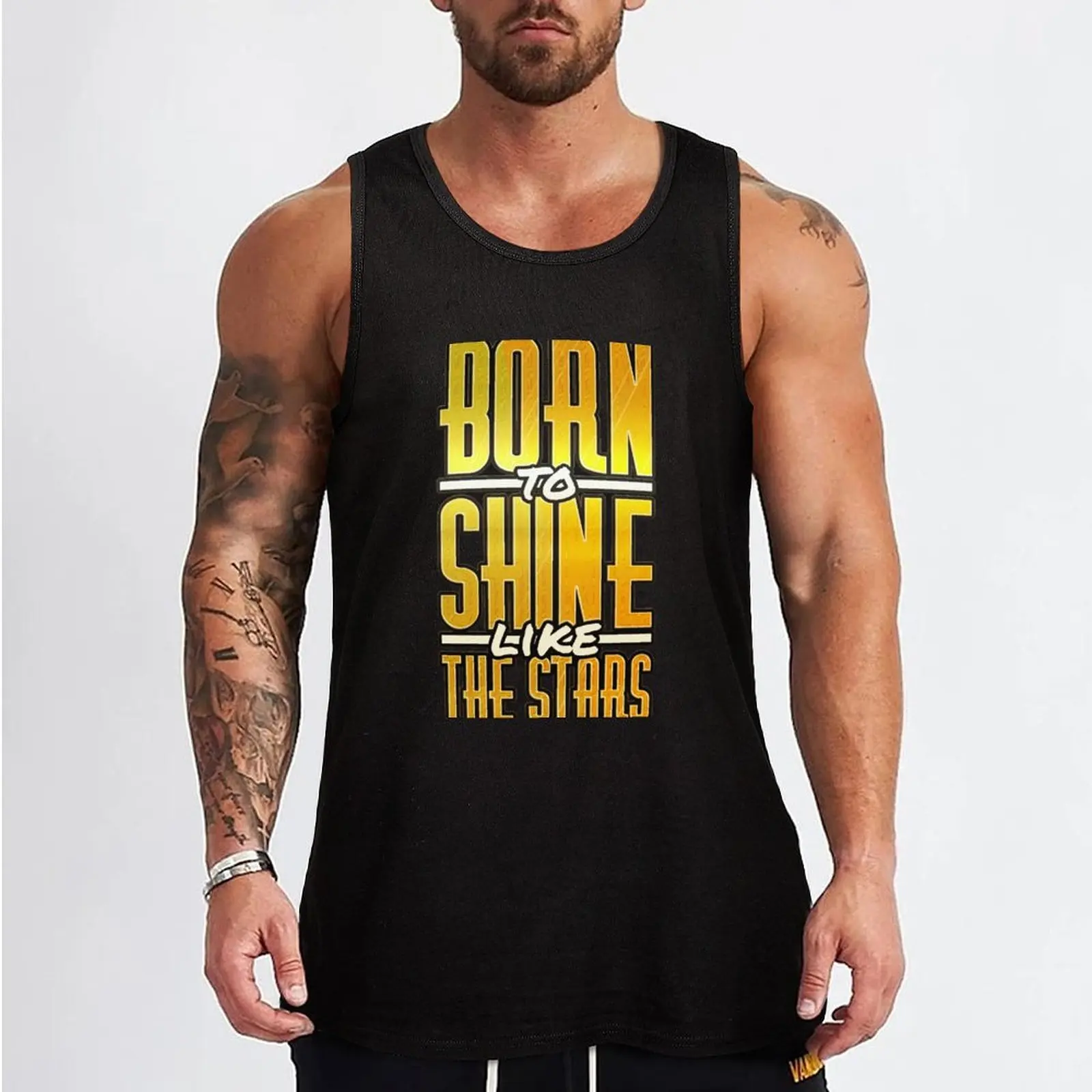 Born to shine like a stars Tank Top gym Men's t-shirts Vests