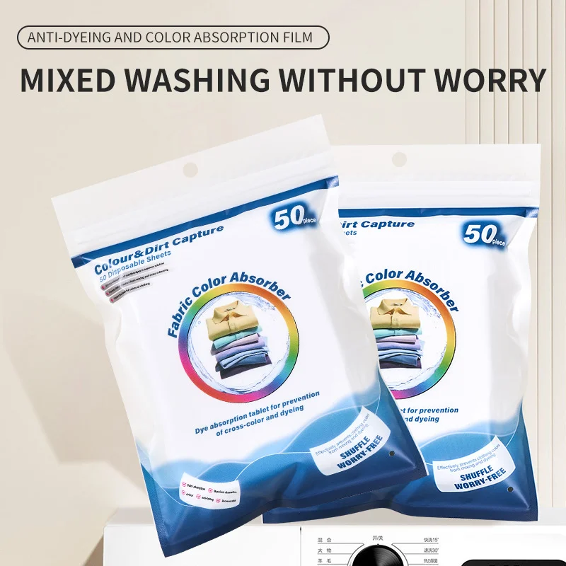 Baby-Safe Eco Color-Catching Laundry Sheets  Deep Dye Absorption  Gentle on Fabrics & Skin  Hypoallergenic  50pcs