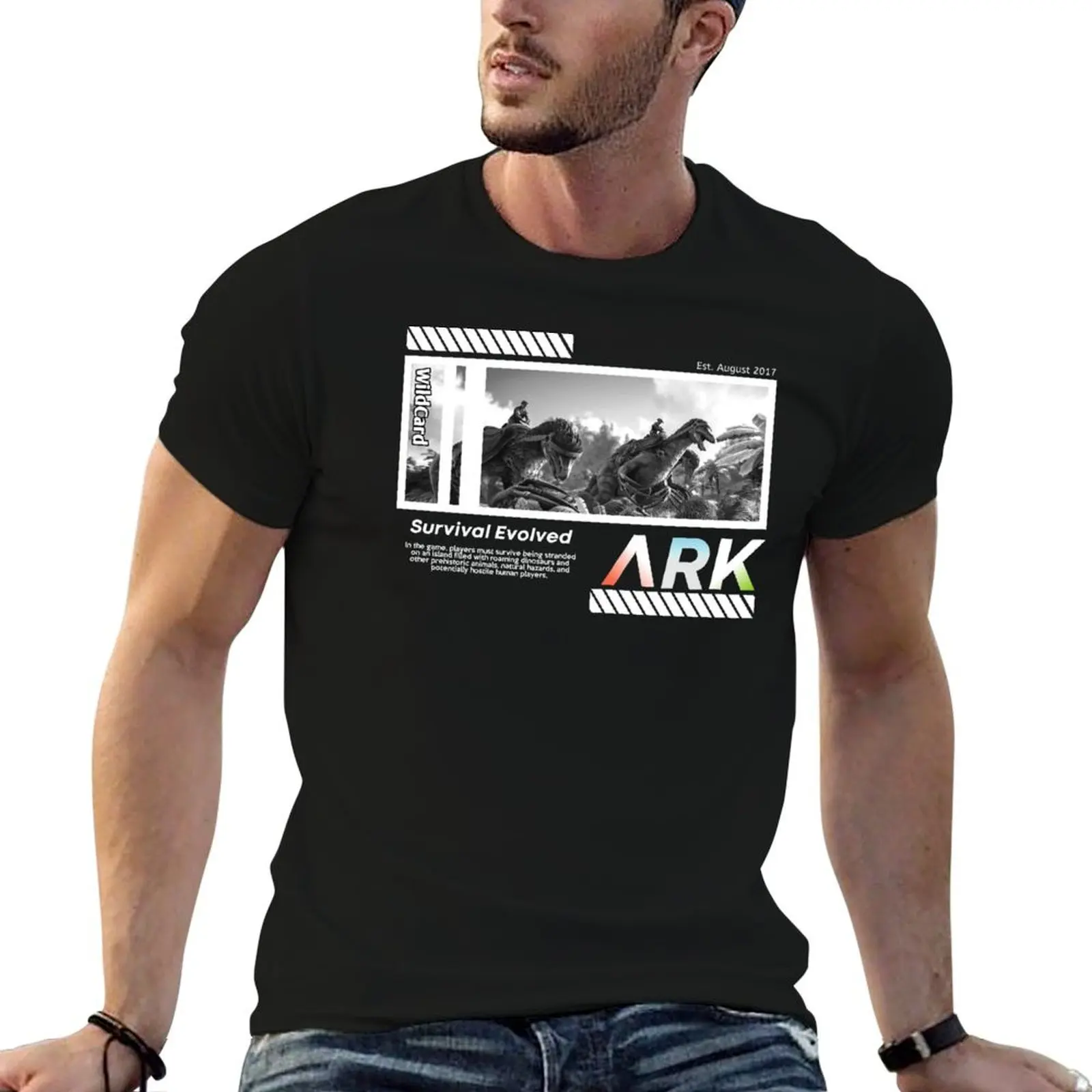 ARK Survival Evolved T-shirt au design simple, coupe régulière, uni