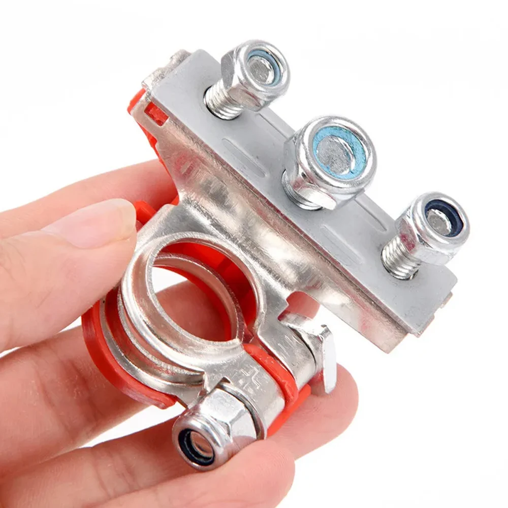 1 Pair Car Top Post Terminal 12V 24V Cable Clamp Terminal Connectors for Auto Caravan Boat Motorcycle Car