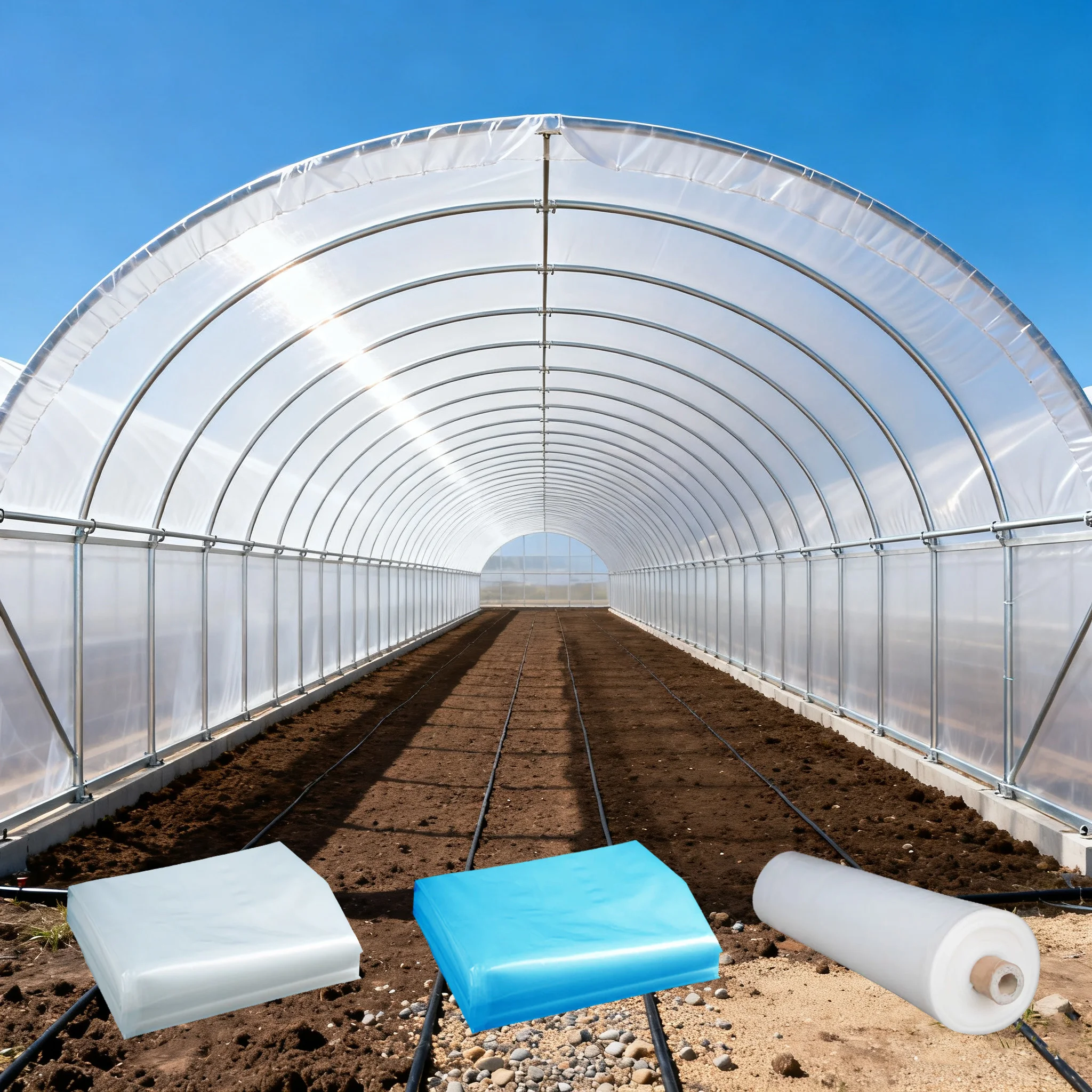SERNZO 200 Micron PO Film Light Diffusion UV Resistant Greenhouse Plastic Double Layer Thermal Insulation Película Invernadero