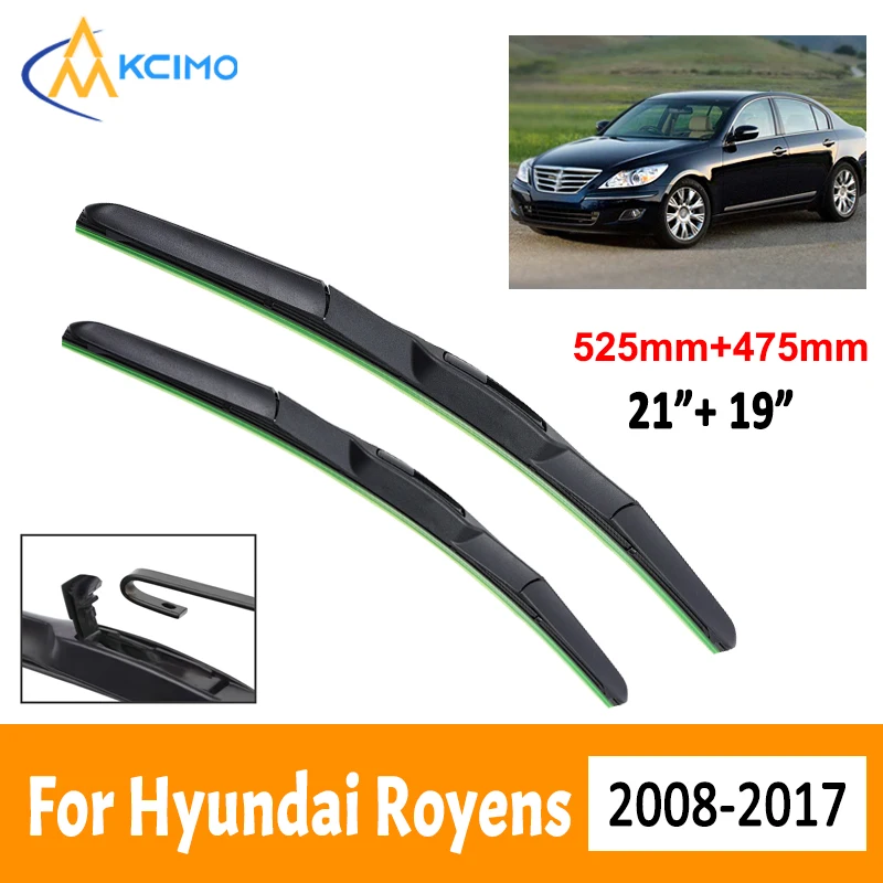 For Hyundai Royens 2008-2017 Car Wiper Three Stage Soft Rubber Wiper Mute Durable Front Windscreen Automotive Wiper 21