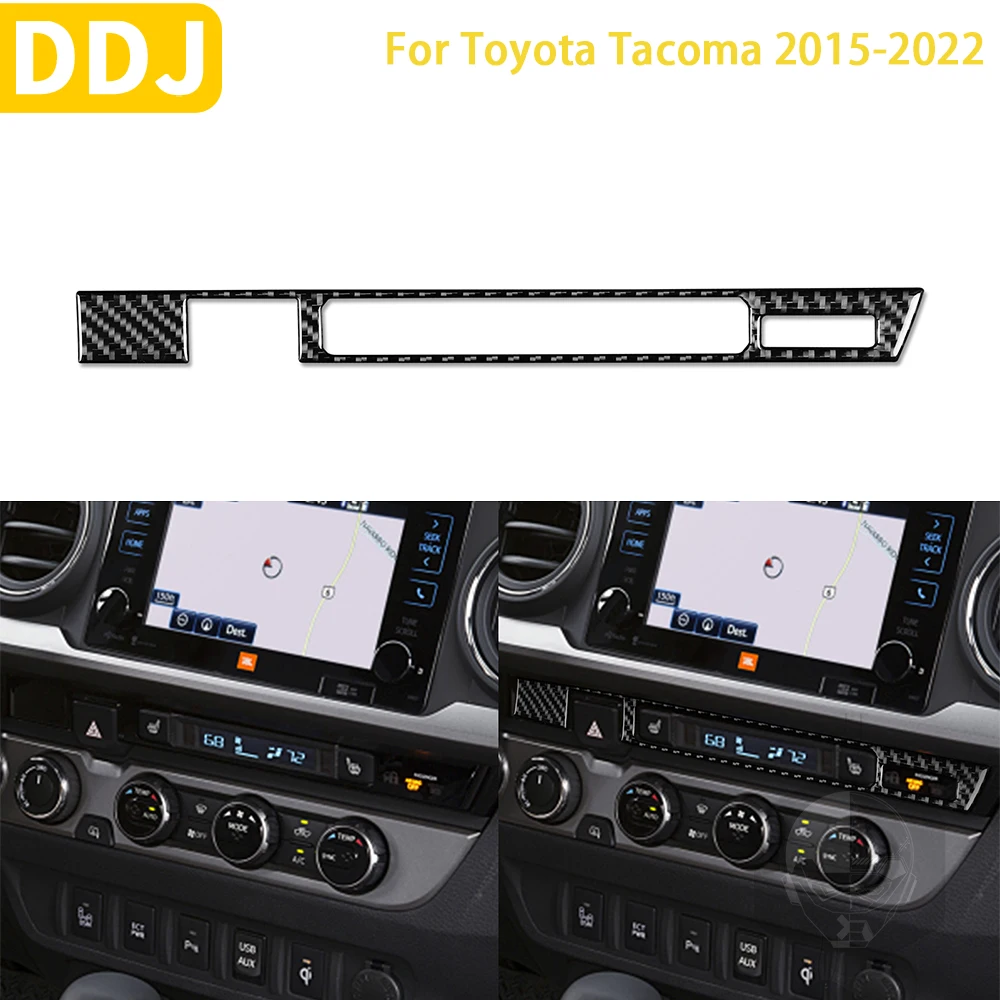 

For Toyota Tacoma 2015-2022 Accessories Carbon Fiber Interior Car Warning Light Switch Panel Trim Sticker Decoration