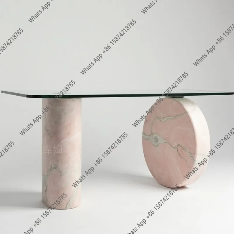 JNatural Marble Entrance Table Modern Simple Marble End View Table Villa Art Design Plan Light Luxury Table
