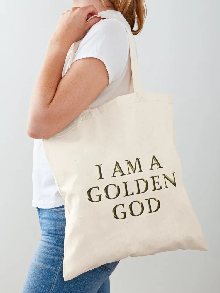 I AM A GOLDEN GOD Tote Bag canvas tote bags personalized tote personalized bag bag screen
