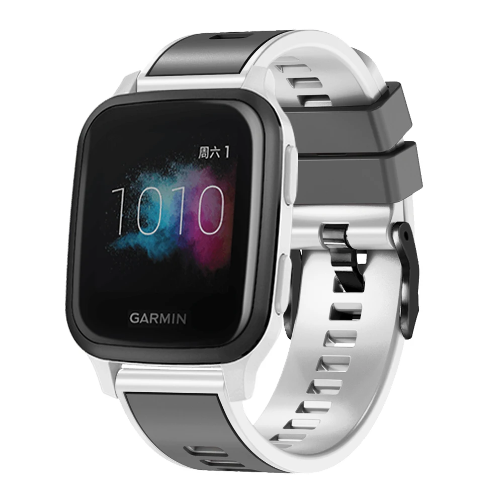 Ремешок для часов 18/20/22 мм для Garmin Vivoactive 3 4 5 4S Venu 2 2S plus SQ 2 Forerunner 158 55 645 245 255, силиконовый ремешок, аксессуары