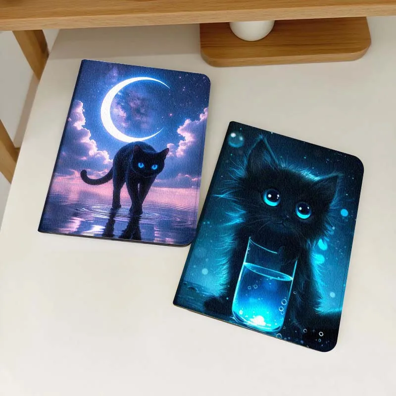 

Cartoon Black Cat Blue For Samsung Galaxy Tab S6 S8 S9 S10 Lite FE 10.4 11 Inch 2022 2024 Tablet Case