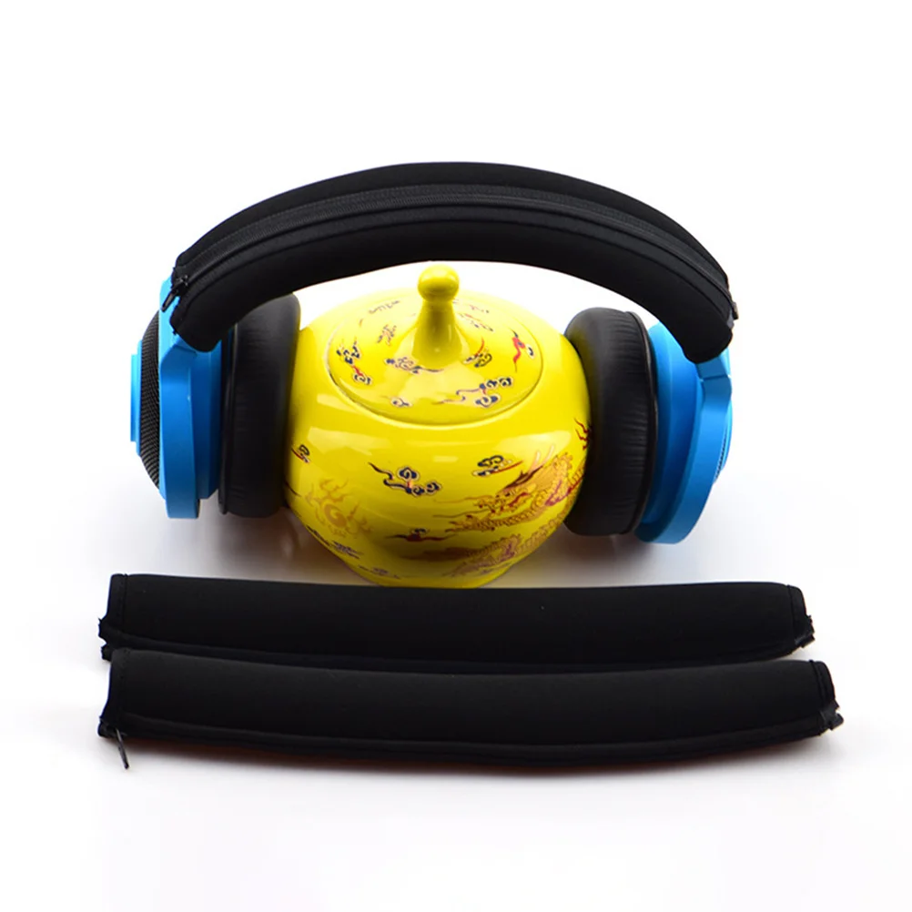 

2pcs Protective Cover With Zipper Closure For Headphone Headband Pad Durable Soft Comfortable Headband Covers For Headphones