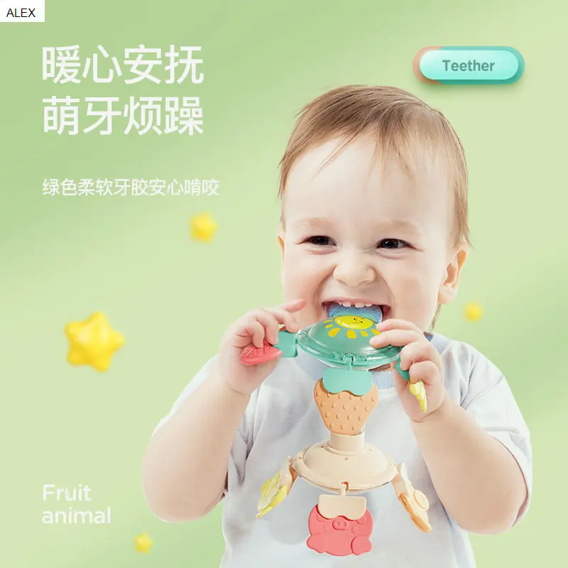 2023 Hot Selling Baby Toy Soft Rubber Rat Bell 0-5 Years Old Soothing Teething Stick Newborn boilable tooth gel safety toy