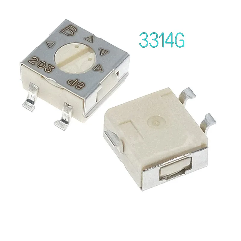 10pcs 3314J 3314G Series Potentiometer 100R 500R 1K 2K 10K 20K 50K 100K Resistance Precision adjustable resistance potentiometer