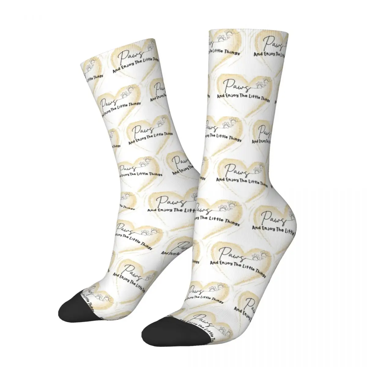 Little Things Dog Quote Socks Harajuku High Quality Stockings All Season Long Socks Accessories for Unisex Birthday Present