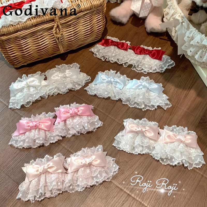 

Original Handmade Lolita Style Oversleeve Japanese Mine Series Mass-produced Girl's Sweet Cute Bow Lace Hand Sleeve