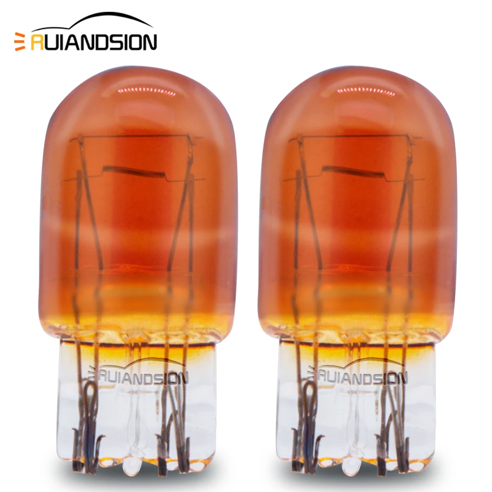 

Ruiandsion T20 7440 21/5W Auto Halogen Tail Brake Lights Car Driving Lamp Turn Signal Bulb Ice blue Amber Yellow