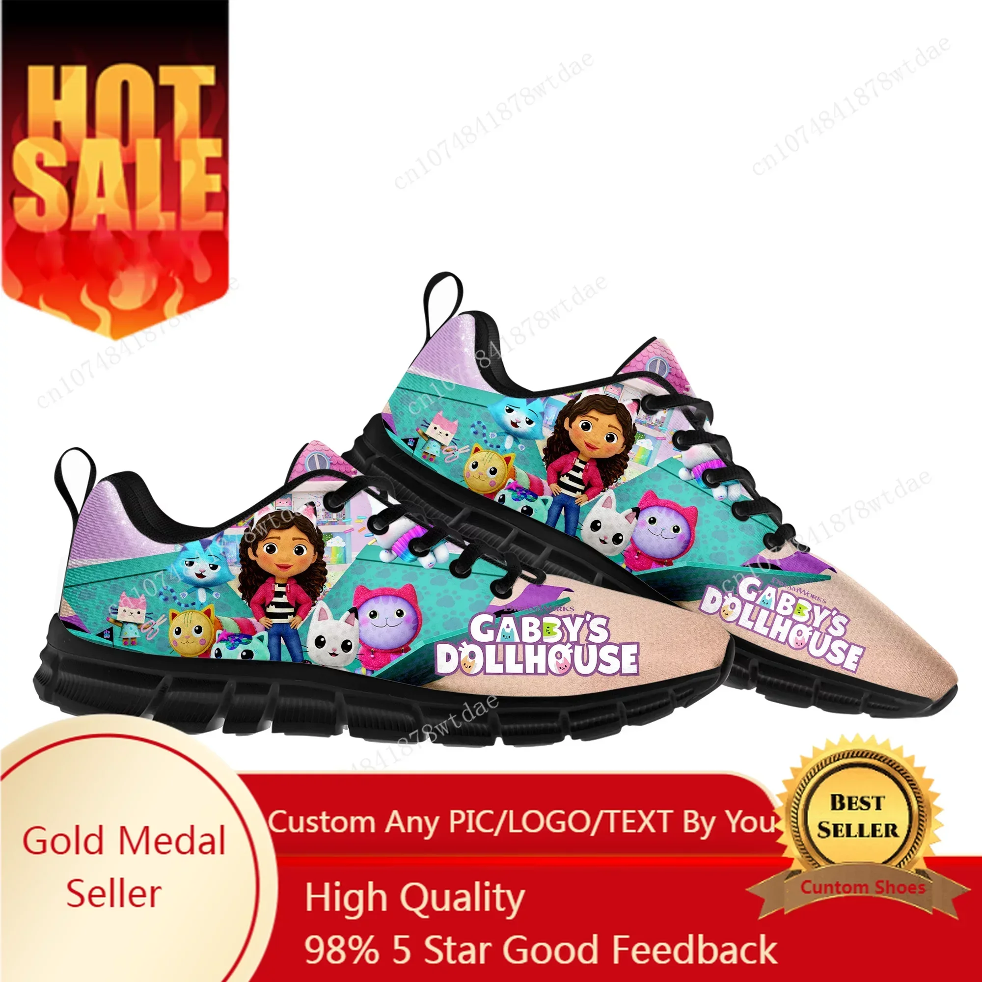 GabbysDollhouse Sports Shoes Mens Womens Teenager Kids Children Sneakers Gabbys High Quality Manga Cartoon Sneaker Custom Shoe