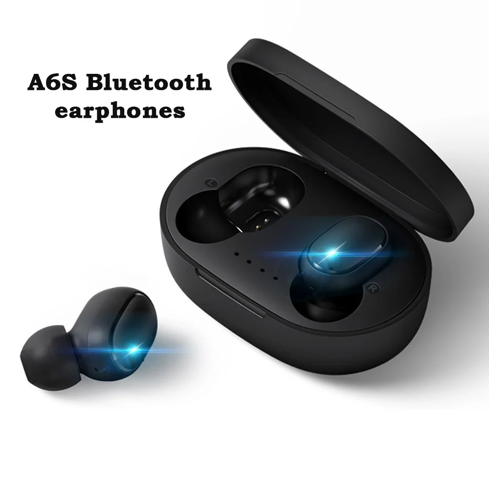 A6S Fone TWS Wireless Bluetooth Headset with Mic Earbuds for Xiaomi Noice Cancelling Earphone Bluetooth Headphones